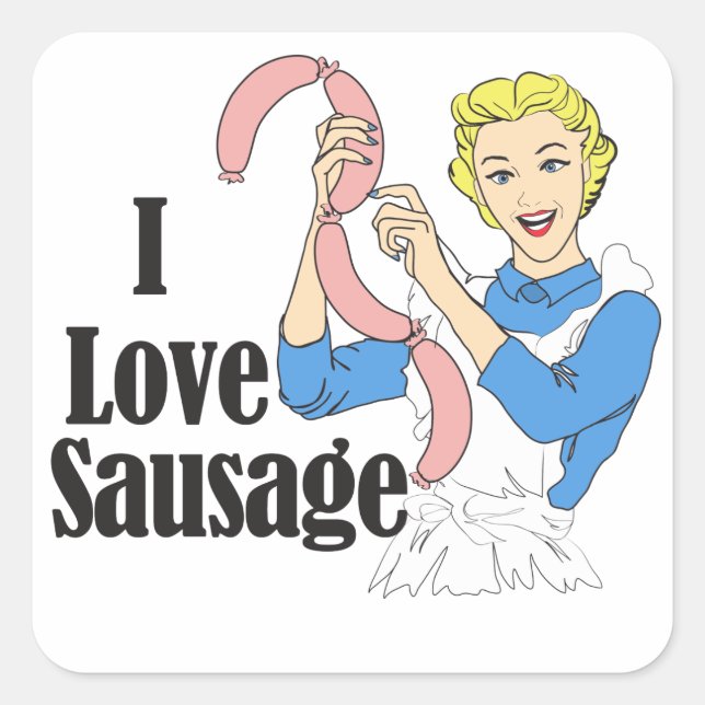 Sausage Square Sticker (Front)