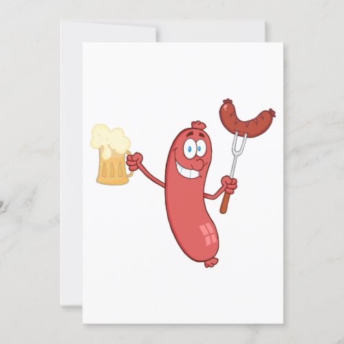 Sausages And Beer Invitation