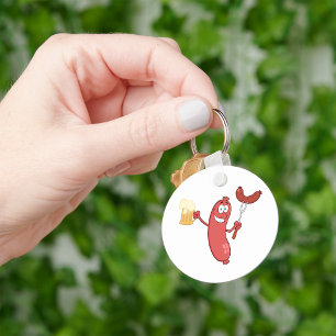 Sausages And Beer Keychain