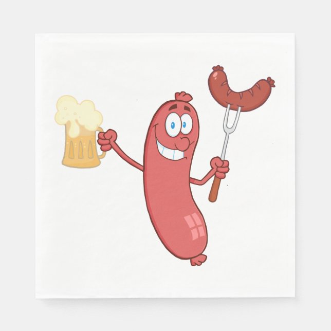 Sausages And Beer Napkins (Front)
