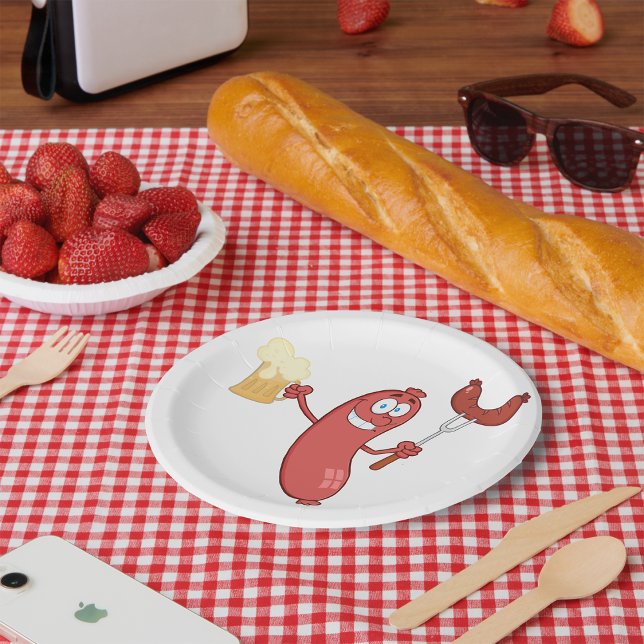 Sausages And Beer Paper Plates (Creator Uploaded)