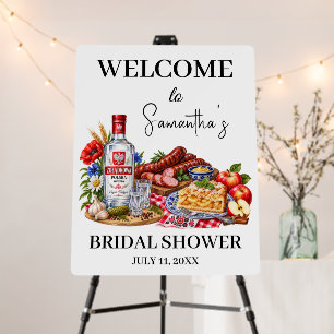 Sausages Apple Cake Vodka Polish Bridal Shower Foam Board