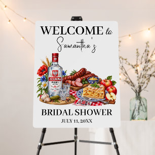 Sausages Apple Cake Vodka Polish Bridal Shower Foam Board