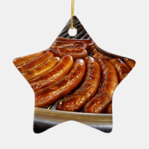 Sausages Ceramic Ornament