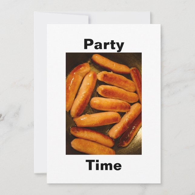 Sausages Party Time Invitation (Front)