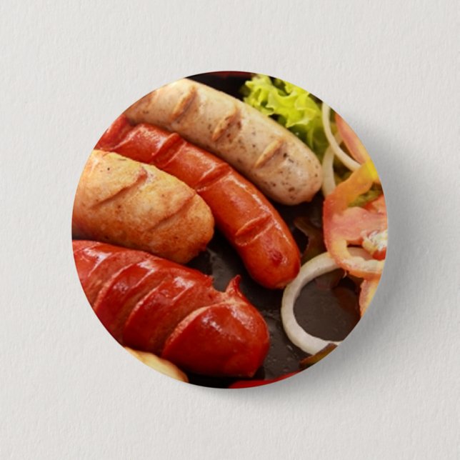 Sausages Pinback Button (Front)