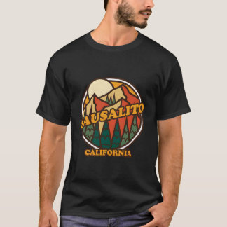 Sausalito California Mountain Hiking Print T-Shirt
