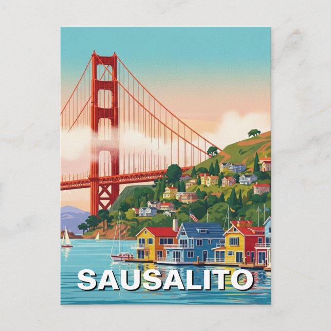 Sausalito California Postcard (Front)