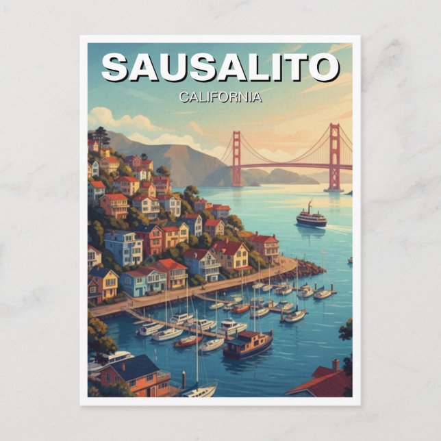 Sausalito California Postcard (Front)