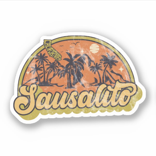 Sausalito, California Sticker (Front)