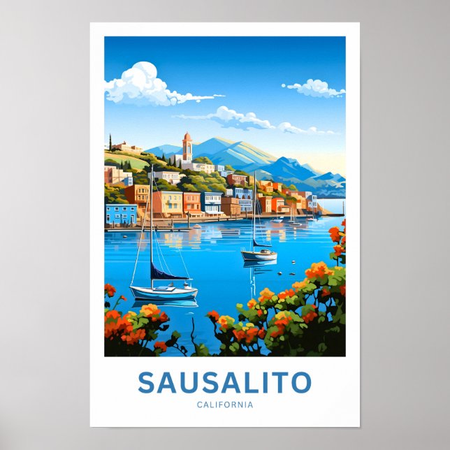Sausalito California Travel Print (Front)