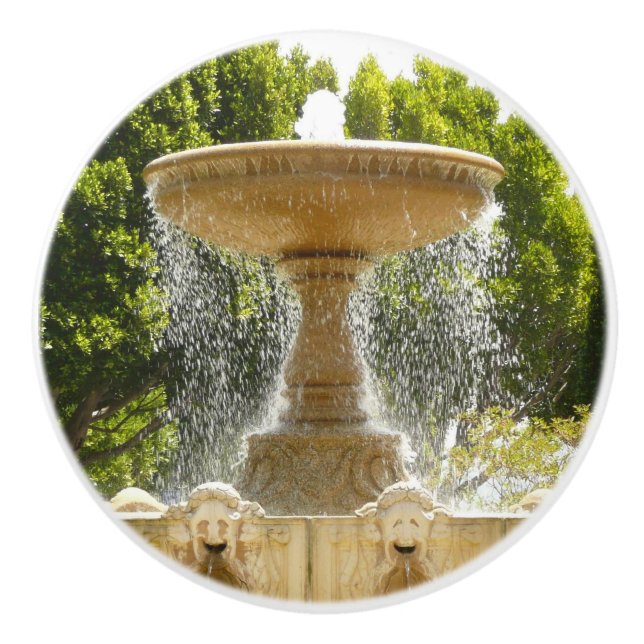 Sausalito Fountain California Travel Photography Ceramic Knob (Front)