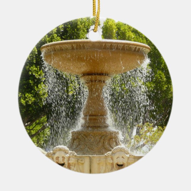 Sausalito Fountain California Travel Photography Ceramic Ornament (Front)