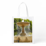 Sausalito Fountain California Travel Photography Grocery Bag
