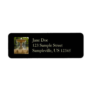 Sausalito Fountain California Travel Photography Label