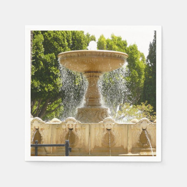 Sausalito Fountain California Travel Photography Napkins (Front)