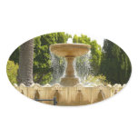 Sausalito Fountain California Travel Photography Oval Sticker