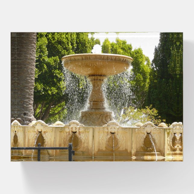 Sausalito Fountain California Travel Photography Paperweight (Front)