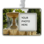 Sausalito Fountain California Travel Photography Silver Plated Framed Ornament