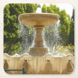 Sausalito Fountain California Travel Photography Square Paper Coaster