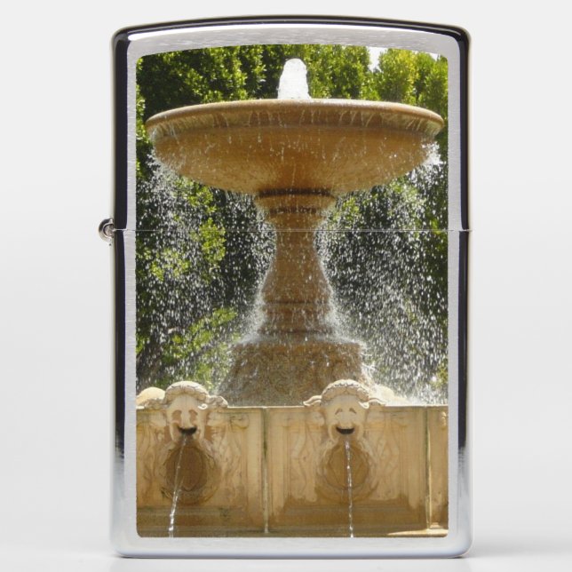 Sausalito Fountain California Travel Photography Zippo Lighter (Front)