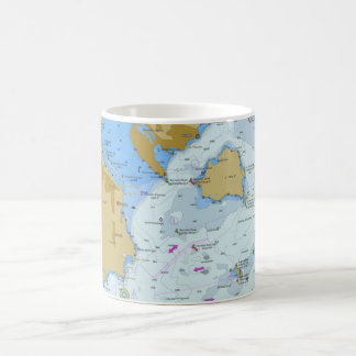 Sausalito San Francisco Bay Nautical Chart Coffee Mug
