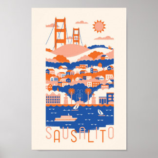 Sausalito Travel Poster
