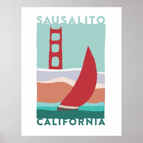 Sausalito Travel Poster