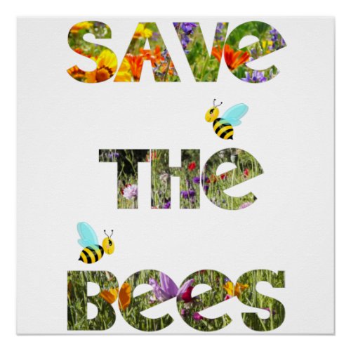   Sauvez les abeilles anglais Poster