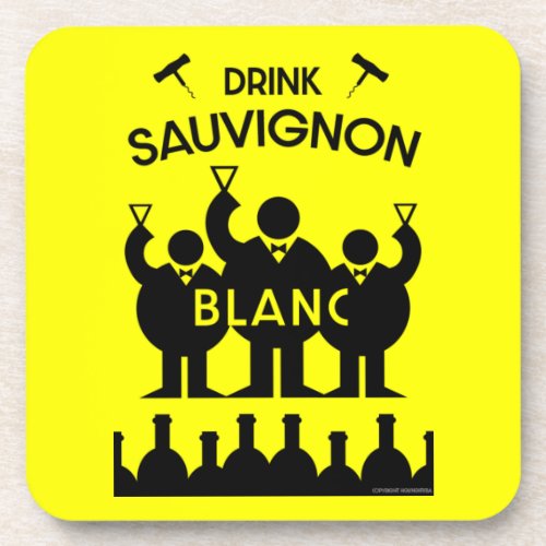 Sauvignon Blanc Wine Drinker   Beverage Coaster