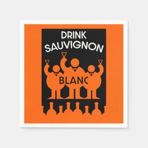 Sauvignon Blanc Wine Drinker Napkins