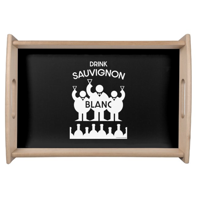 Sauvignon Blanc Wine Drinker Serving Tray (Front)