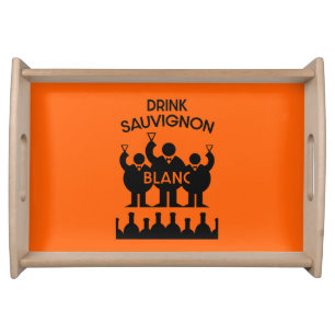 Sauvignon Blanc Wine Drinker Serving Tray