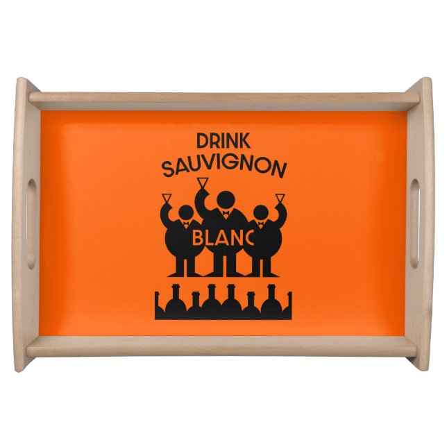 Sauvignon Blanc Wine Drinker   Serving Tray (Front)