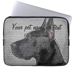 Savage and Cool, Great Dane Dog Laptop Sleeve