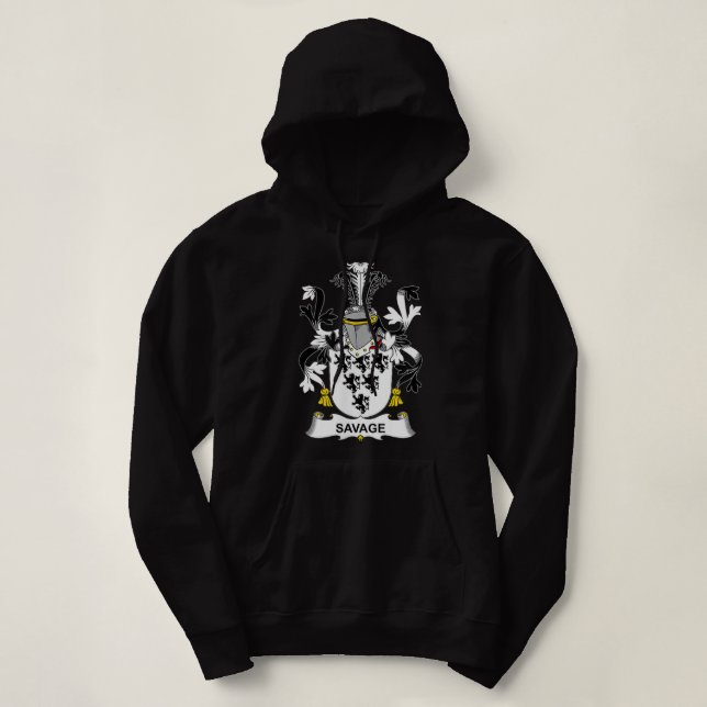 Savage Coat of Arms  Family Crest   Hoodie (Design Front)