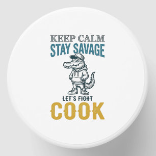Savage Cook Alligator Vintage Engraving Graphic_1 Mini Candle Favors