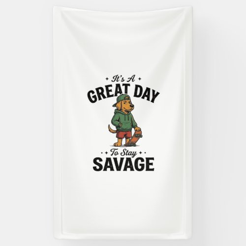 Savage Dog Vintage Engraving T-Shirt Design_1 Banner