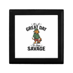 Savage Dog Vintage Engraving T-Shirt Design_1 Gift Box