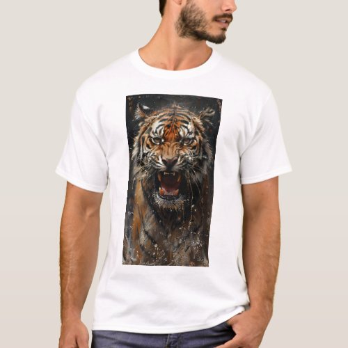 Savage Grin Tiger Close Up T_Shirt