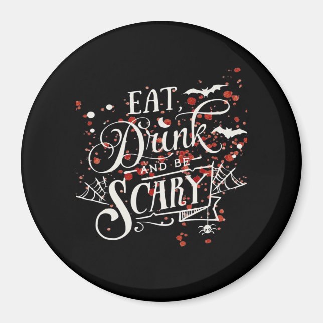 Savage Halloween Spooky Aesthetic Graphic Style Magnet (Front)