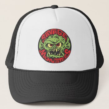 Savage Monsters Logo Trucker Hat by SavageMonsters at Zazzle