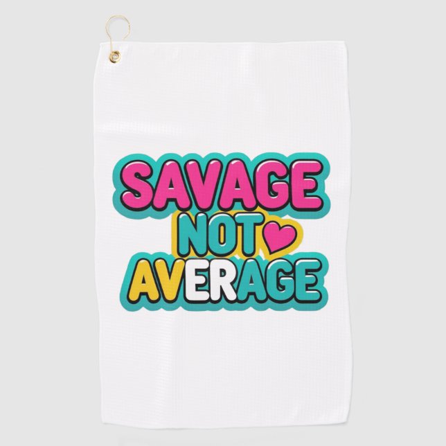 SAVAGE NOT AVERAGE GOLF  GOLF TOWEL (Front)