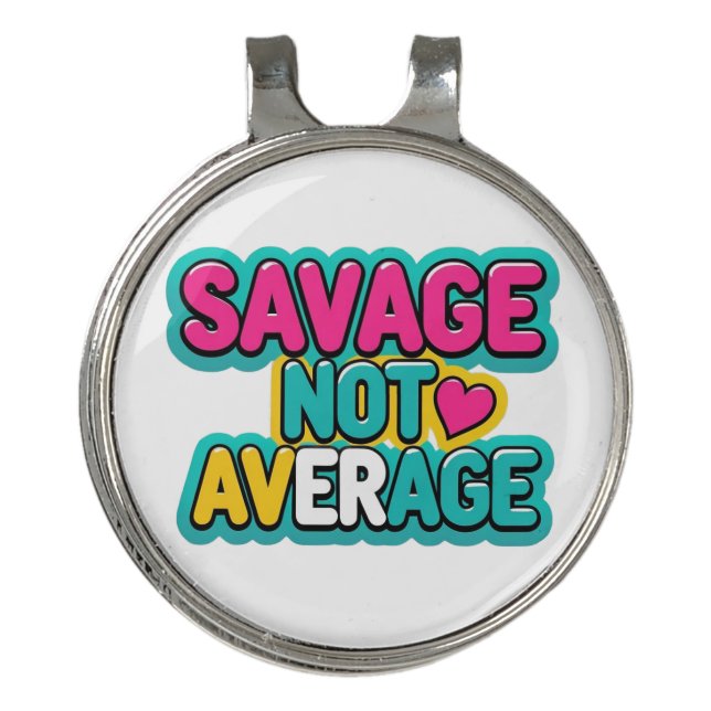 SAVAGE NOT AVERAGE GOLF HAT CLIP (Front)