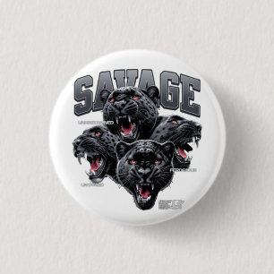 Savage Panther Trio Aesthetic Pin - Fierce Jungle