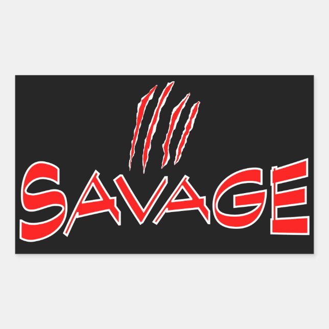 Savage Rectangular Sticker (Front)