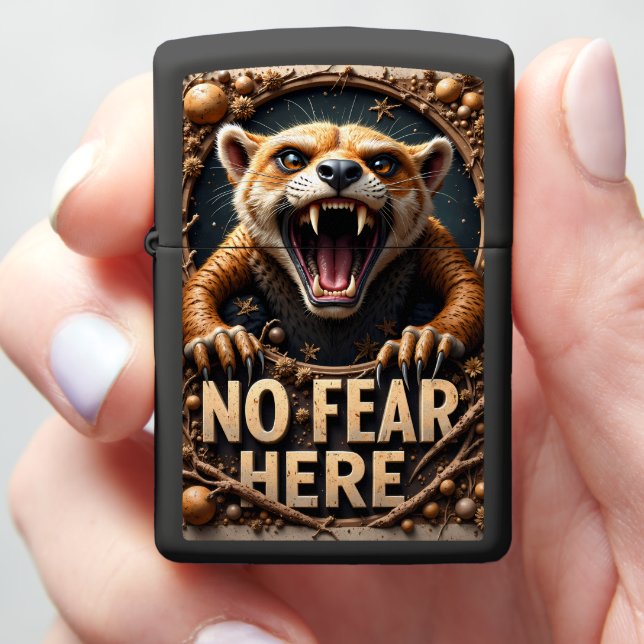 🐾 Savage Roaring Honey Badger Paws Zippo Lighter (In Hand)