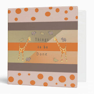 Savage Safari Animals 3 Ring Binder