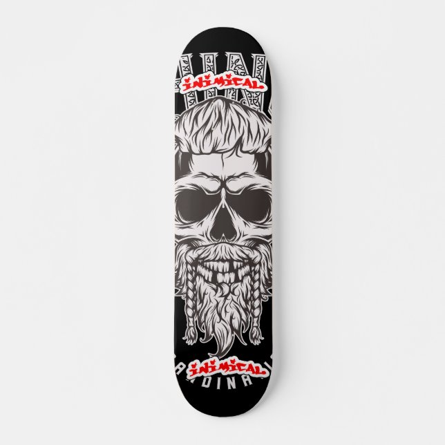 Savage Viking Skull  Skateboard (Front)