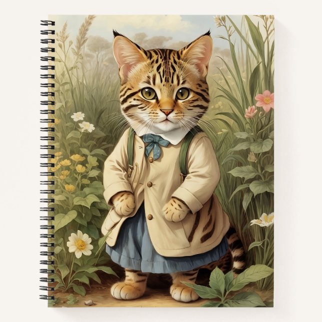 Savanna Cat Notebook (Front)